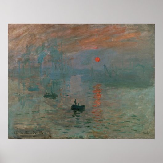 Claude Monet Impression Sunrise Classic Peinture (Devant)