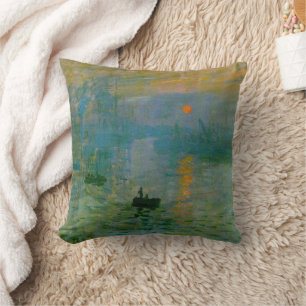 Claude Monet Impression Sunrise Fine Art Pillow Kussen