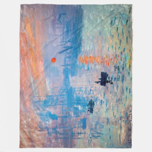 Claude Monet - Impression, Sunrise Fleece Deken (Voorkant)