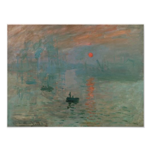 Claude Monet - Impression, Sunrise Foto Afdruk (Voorkant)