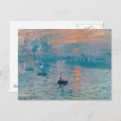 Claude Monet Impression Sunrise Frans Briefkaart (Voorkant / Achterkant)