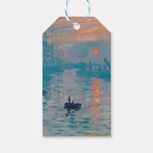 Claude Monet Impression Sunrise Frans Cadeaulabel (Voorkant)