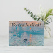 Claude Monet Impression Sunrise Frans Kaart (Staand voorkant)