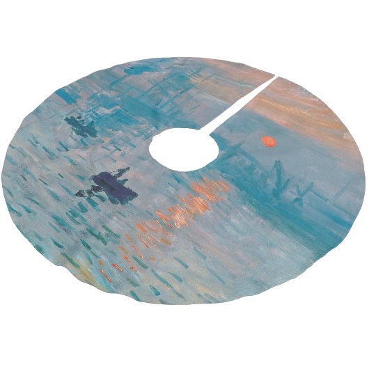 Claude Monet Impression Sunrise Frans Kerstboom Rok (Gekanteld)