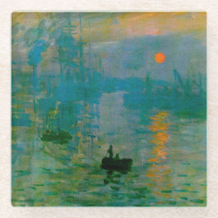 Claude Monet Impression Sunrise French Glazen Onderzetter