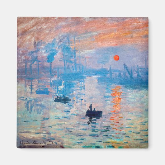 Claude Monet - Impression, Sunrise Magneet (Voorkant)
