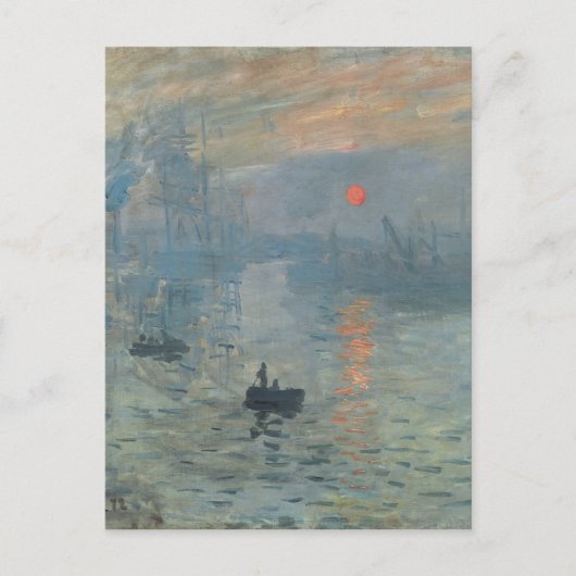 Claude Monet Impression Sunrise Soleil Levant Briefkaart (Voorkant)
