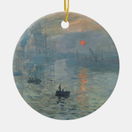 Claude Monet Impression Sunrise Soleil Levant Keramisch Ornament (Voorkant)