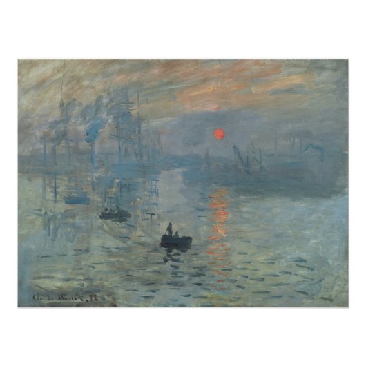 Claude Monet Impression Sunrise Soleil Levant Perfect Poster (Voorkant)
