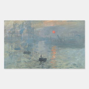 Claude Monet Impression Sunrise Soleil Levant Rechthoekige Sticker