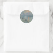 Claude Monet Impression Sunrise Soleil Levant Ronde Sticker (Tas)