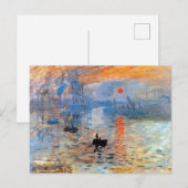 Claude Monet Impression Zonsopgang Poster Canvas P Briefkaart (Voorkant / Achterkant)