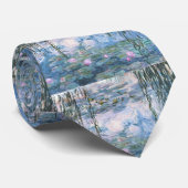 Claude Monet Impressionist Water Lillies Painting Stropdas (Opgerold)