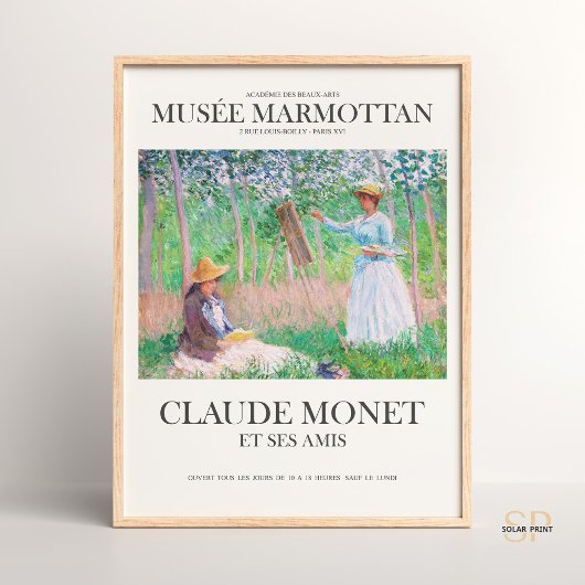 Claude Monet In de Bossen bij Giverny Art Print