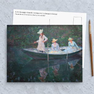 Claude Monet - In de Noorse boot Briefkaart