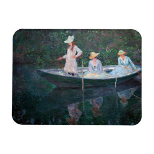 Claude Monet - In de Norvegienne Boat bij Giverny Magneet