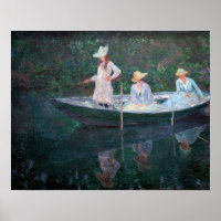 Claude Monet - In de Norvegienne boot bij Giverny