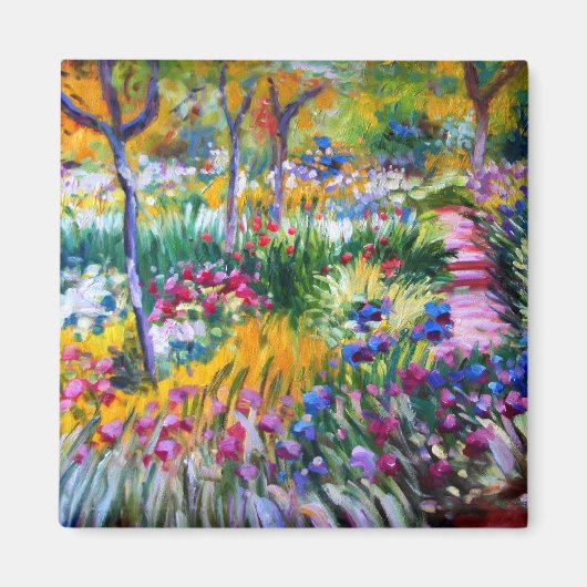 Claude Monet: Iris Garden van Giverny Magneet (Voorkant)