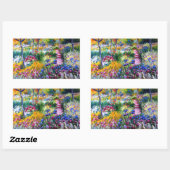 Claude Monet: Iris Garden van Giverny Rechthoekige Sticker (Vel)