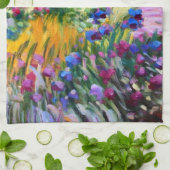 Claude Monet Iris Garden van Giverny Theedoek (Gevouwen)