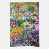 Claude Monet Iris Garden van Giverny Theedoek (Verticaal)