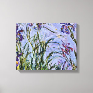 Claude Monet - Iris Mauves Canvas Afdruk