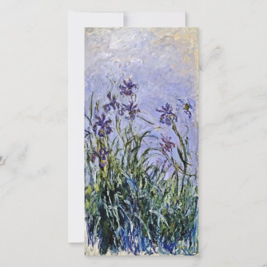Claude Monet - Iris Mauves Feestdagenkaart (Voorkant)