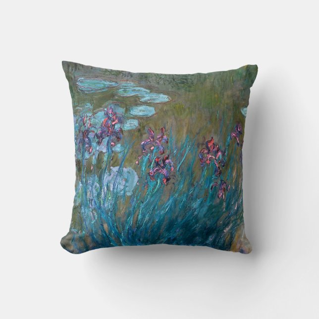 Claude Monet Irises en waterlelies Kussen (Voorkant)