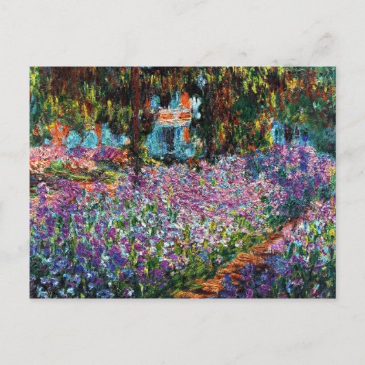 Claude Monet Irises in de tuin van Monet Briefkaart (Voorkant)