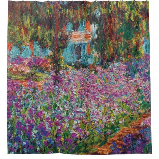 Claude Monet - Irises in Monet's Garden Fine Art Douchegordijn (Voorkant)