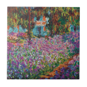 Claude Monet - Irises in Monet's Garden Fine Art Tegeltje
