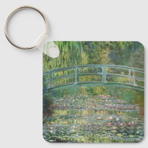 Claude Monet Japanse Brug Waterlelie Kunst Sleutelhanger