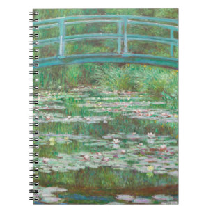 Claude Monet Japanse voetbalbrug. Impressionisme Notitieboek