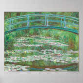 Claude Monet Japanse voetbalbrug. Impressionisme Poster (Voorkant)