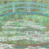 Claude Monet Japanse voetbalbrug. Impressionisme Sticker (Voorkant)