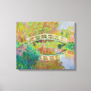 Claude Monet - Japanse voetbrug, Giverny Canvas Afdruk