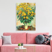 Claude Monet - Jerusalem Artichoke Flowers Canvas Afdruk (Insitu (Woonkamer))