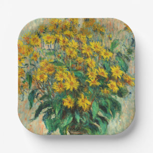 Claude Monet - Jerusalem Artichoke Flowers Papieren Bordje
