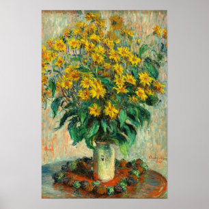 Claude Monet - Jerusalem Artichoke Flowers Poster
