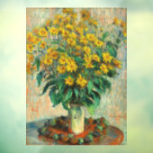 Claude Monet - Jerusalem Artichoke Flowers Raamsticker (Vel 3)