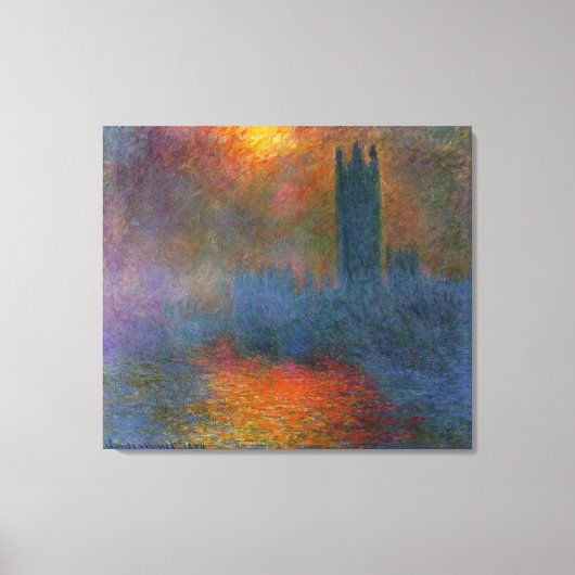 Claude Monet - Kamers van het Parlement Canvas Afdruk (Voorkant)