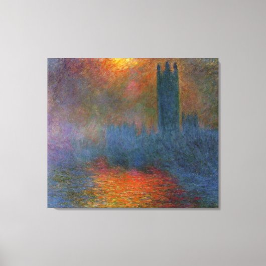 Claude Monet - Kamers van het Parlement Canvas Afdruk (Voorkant)
