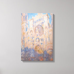 Claude Monet - Kathedraal van Rouen bij zonsonderg Canvas Afdruk