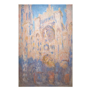Claude Monet - Kathedraal van Rouen bij zonsonderg Foto Afdruk