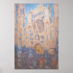 Claude Monet - Kathedraal van Rouen bij zonsonderg Poster