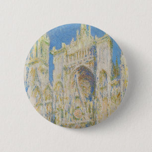 Claude Monet Kathedraal van Rouen Portaal Morgenli Ronde Button 5,7 Cm
