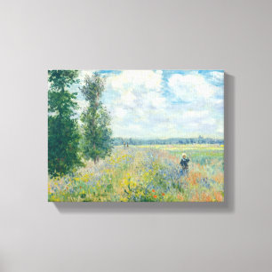 Claude Monet - Klaproosvelden bij Argenteuil (1875 Canvas Afdruk