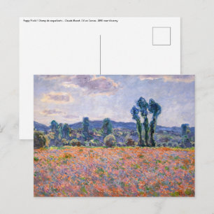 Claude Monet - Klaprozenveld 1890 (Giverny) Briefkaart