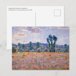 Claude Monet - Klaprozenveld 1890 (Giverny) Briefkaart