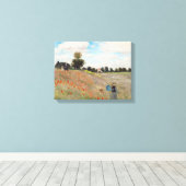 Claude Monet - Klaprozenveld Canvas Afdruk (Insitu (Houten vloer))